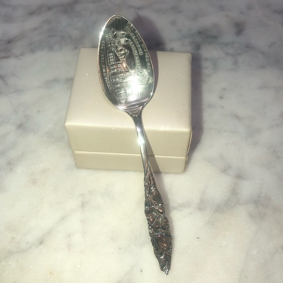 Vtg Sterling Silver San Jose California Souvenier Spoon Post & Cathedral 4.2” - Picture 2 of 7